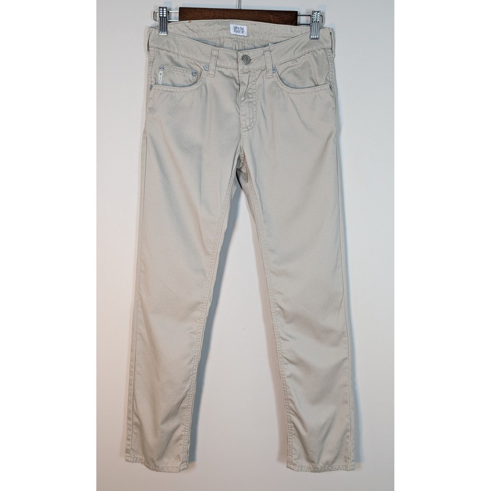 Desingner Armani Junior Boy Beige Chino Pants Slim Straight Leg Trousers Size 12